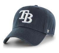 47 Brand MLB Team Color Home Primary Logo Clean Up Verstellbare Baseballkappe, Einheitsgr e f r Erwachsene Tampa Bay Rays, Marineblau