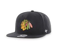 47 Brand Snapback Cap Captain Chicago Blackhawks NHL Herren Schwarz