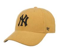 '47 Brand Yankees Thick Cord MVP Cap Basecap Baseballcap Curved Brim Strapback Cordcap NY New York Damen/Herren - Metallschnalle, mit Schirm Herbst Sommer