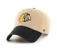 47 Chicago Blackhawks NHL Clean Up Two Tone Khaki Schwarz Verstellbare Cap One-Size