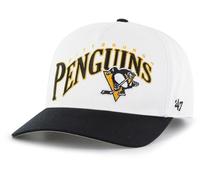 '47 Hitch White Wave NHL Snapback Kappe der Marke Pittsburgh Penguins, Weiß