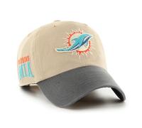 '47 Miami Dolphins NFL Ashford Snap Clean Up Unisex Baseballkappe - Khaki