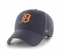 47 MLB Detroit Tigers MVP Unisex-Baseballkappe, Verstellbar, Hochwertiges Design und Verarbeitung, Orange Logo, Navy Blue