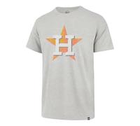 47 MLB Herren-Baseball-T-Shirt im Distressed-Look, primδres Logo, Wordmark, grau, kurzδrmelig Houston Astros, Grau, Medium