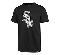 47 MLB Herren-Baseball-T-Shirt, Team-Farbe, Used-Look, Primär-Logo, Wordmark, kurzärmelig, Chicago White Sox - Schwarz, L
