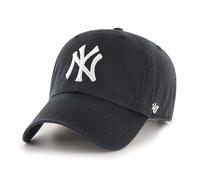 '47 MLB New York Yankees Clean Up Unisex-Baseballkappe, Verstellbar, Hochwertiges Design und Verarbeitung, White Logo, Black