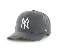 '47 MLB New York Yankees Cold Zone MVP DP Unisex-Baseballkappe, Verstellbar, Hochwertiges Design, White Logo, Charcoal Grey