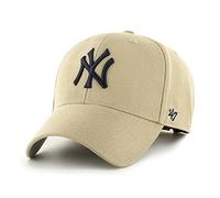 '47 MLB New York Yankees MVP Unisex-Baseballkappe, Verstellbar, Hochwertiges Design und Verarbeitung, Black Logo, Khaki