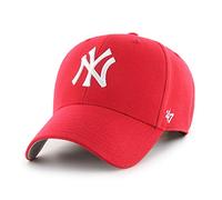 '47 MLB New York Yankees MVP Unisex-Baseballkappe, Verstellbar, Hochwertiges Design und Verarbeitung, White Logo, Red
