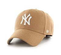 '47 MLB New York Yankees MVP Unisex-Baseballkappe, Verstellbar, Hochwertiges Design und Verarbeitung, White Logo, Camel