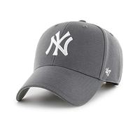 '47 MLB New York Yankees MVP Unisex-Baseballkappe, Verstellbar, Hochwertiges Design und Verarbeitung, White Logo, Charcoal