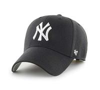 '47 MLB New York Yankees MVP Unisex-Baseballkappe, Verstellbar, Hochwertiges Design und Verarbeitung, White Logo, Black
