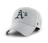 '47 MLB Oakland Athletics MVP Unisex-Baseballkappe, Verstellbar, Hochwertiges Design und Verarbeitung, Dark Green Logo, Grey