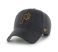 '47 MLB Pittsburgh Pirates MVP Unisex-Baseballkappe, Verstellbar, Hochwertiges Design und Verarbeitung, Black Logo, Black