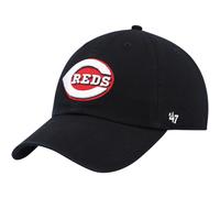 47 MLB Schwarze Teamfarbe Prim rlogo Clean Up verstellbarer Riemen M tze Kappe Erwachsene Einheitsgr e (Cincinnati Reds)
