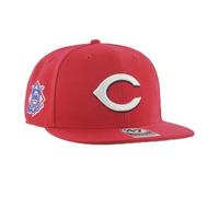 '47 MLB Sure Shot Captain-Mütze, verstellbar, strukturiert, 6-Panel, Snapback-Hut, Kappe, Erwachsene, Einheitsgröße, Cincinnati Reds, Einheitsgre