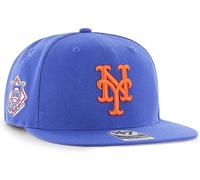 '47 MLB Sure Shot Captain-Mütze, verstellbar, strukturiert, 6-Panel, Snapback-Hut, Kappe, Erwachsene, Einheitsgröße, New York Mets, Einheitsgre