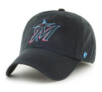 47 MLB Team Color Primary Logo Franchise Fitted Baseball Hat Cap Unisex Erwachsene Miami Marlins Schwarz (Medium)
