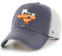 47 MLB Trawler Primary Logo Cooperstown Mesh Trucker Clean Up Adjustable Hat Adult One Size Fits All, Houston Astros, Einheitsgre
