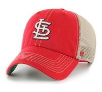 47 MLB Trawler Primary Logo Team Color Mesh Trucker Clean Up Verstellbare M tze f r Erwachsene, Einheitsgr e St. Louis Cardinals, Rot