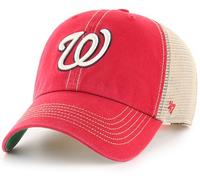 47 MLB Trawler Trucker-Mütze mit Primär-Logo, Team-Farbe, Netzstoff, verstellbar, Einheitsgröße für Erwachsene, Washington Nationals, Einheitsgre