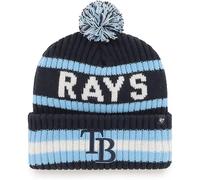 47 MLB Unisex-Erwachsene, offiziell lizenziertes Primarlogo, Bering Sport, Strickmutze mit Bundchen und Bommel, fur kaltes Wetter, Tampa Bay Rays