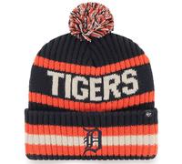 47 MLB Unisex-Erwachsene, offiziell lizenziertes Primarlogo, Bering Sport, Strickmutze mit Bundchen und Bommel, fur kaltes Wetter, Detroit Tigers
