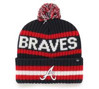 47 MLB Unisex-Erwachsene Primary Logo Bering Cuffed Knit Pom Beanie-M tze (Atlanta Braves), Einheitsgr e