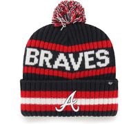 '47 MLB Unisex-Erwachsene Primary Logo Bering Cuffed Knit Pom Beanie-M tze, Einheitsgr e (Atlanta Braves)