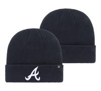 '47 MLB Unisex-Erwachsene Primary Logo Cuffed Knit Primary Logo Team Color Beanie-M tze f r kaltes Wetter, Einheitsgr e (Atlanta Braves Navy)