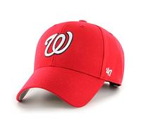 '47 MLB Washington Nationals MVP Unisex-Baseballkappe, Verstellbar, Hochwertiges Design und Verarbeitung, White Logo, Red
