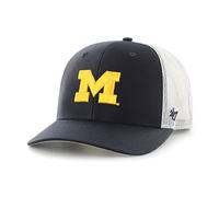 47 NCAA Herren Trucker Snapback verstellbare Mütze (Michigan Wolverines - Marineblau), Marineblau, Einheitsgröße