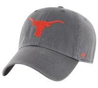 47 NCAA Unisex Erwachsene Clean Up Verstellbare Kappe Einheitsgröße, Texas Longhorns - Charcoal, Einheitsgre