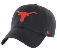 47 NCAA Unisex Erwachsene Clean Up Verstellbare Kappe Einheitsgröße, Texas Longhorns - Schwarz, Einheitsgre