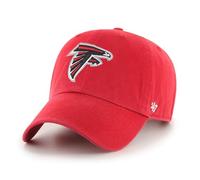 '47 NFL Atlanta Falcons Clean Up Unisex-Baseballkappe, Verstellbarer Riemenverschluss, Einheitsgröße, Team Logo, Farbe Rot
