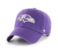 '47 NFL Baltimore Ravens Clean Up Unisex-Baseballkappe, Verstellbarer Riemenverschluss, Einheitsgröße, Team Logo, Farbe Lila