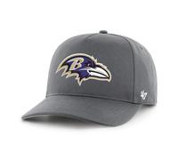'47 NFL Baltimore Ravens Hitch RF Unisex Baseball Cap, Adjustable Snapback Strap, Team Logo, Colour Charcoal