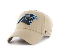 '47 NFL Carolina Panthers Clean Up Unisex-Baseballkappe, Verstellbarer Riemenverschluss, Einheitsgröße, Team Logo, Farbe Khaki