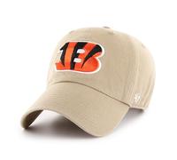 '47 NFL Cincinnati Bengals Clean Up Unisex-Baseballkappe, Verstellbarer Riemenverschluss, Einheitsgröße, Team Logo, Farbe Khaki