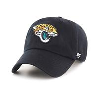'47 NFL Jacksonville Jaguars Clean Up Unisex-Baseballkappe, Verstellbarer Riemenverschluss, Einheitsgröße, Team Logo, Farbe Schwarz