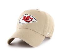'47 NFL Kansas City Chiefs Clean Up Unisex-Baseballkappe, Verstellbarer Riemenverschluss, Einheitsgröße, Team Logo, Farbe Khaki