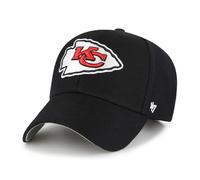 '47 NFL Kansas City Chiefs MVP Unisex-Baseballkappe, Verstellbarer Klettverschluss, Einheitsgröße, Team Logo, Farbe Schwarz