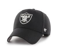 '47 NFL Las Vegas Raiders MVP Unisex-Baseballkappe, Verstellbarer Klettverschluss, Einheitsgröße, Team Logo, Farbe Schwarz
