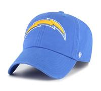 47 NFL Los Angeles Chargers Clean Up Unisex-Baseballkappe, Verstellbarer Riemenverschluss, Einheitsgröße, Team Logo, Farbe Raz Blau