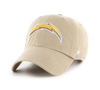 '47 NFL Los Angeles Chargers Clean Up Unisex-Baseballkappe, Verstellbarer Riemenverschluss, Einheitsgröße, Team Logo, Farbe Khaki
