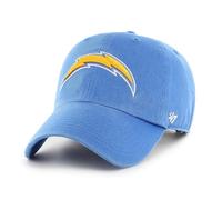 '47 NFL Los Angeles Chargers Clean Up Unisex-Baseballkappe, Verstellbarer Riemenverschluss, Einheitsgröße, Team Logo, Farbe Raz Blau