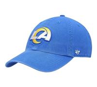 47 NFL Los Angeles Rams Clean Up Unisex-Baseballkappe, Verstellbarer Riemenverschluss, Einheitsgröße, Team Logo, Farbe Montego