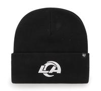 '47 NFL Los Angeles Rams Unisex Cuff Knit, Beanie, Team Logo, Farbe Schwarz