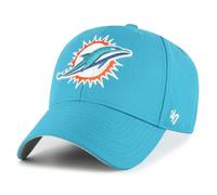 47 NFL Miami Dolphins MVP Unisex-Baseballkappe, Verstellbarer Klettverschluss, Einheitsgröße, Team Logo, Farbe Neptune Turkis