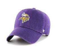 '47 NFL Minnesota Vikings Clean Up Unisex-Baseballkappe, Verstellbarer Riemenverschluss, Einheitsgröße, Team Logo, Farbe Lila